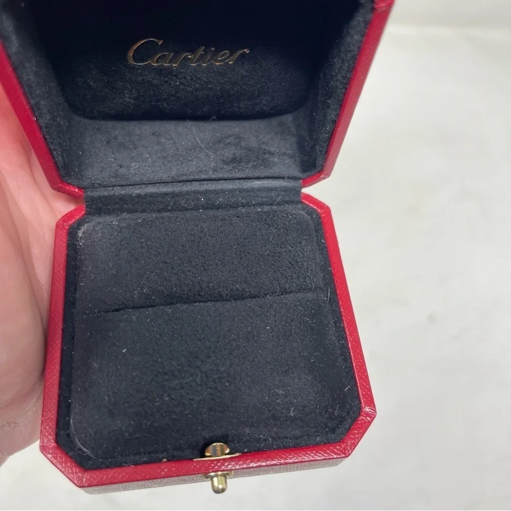 Cartier red gold ring empty box 3x3